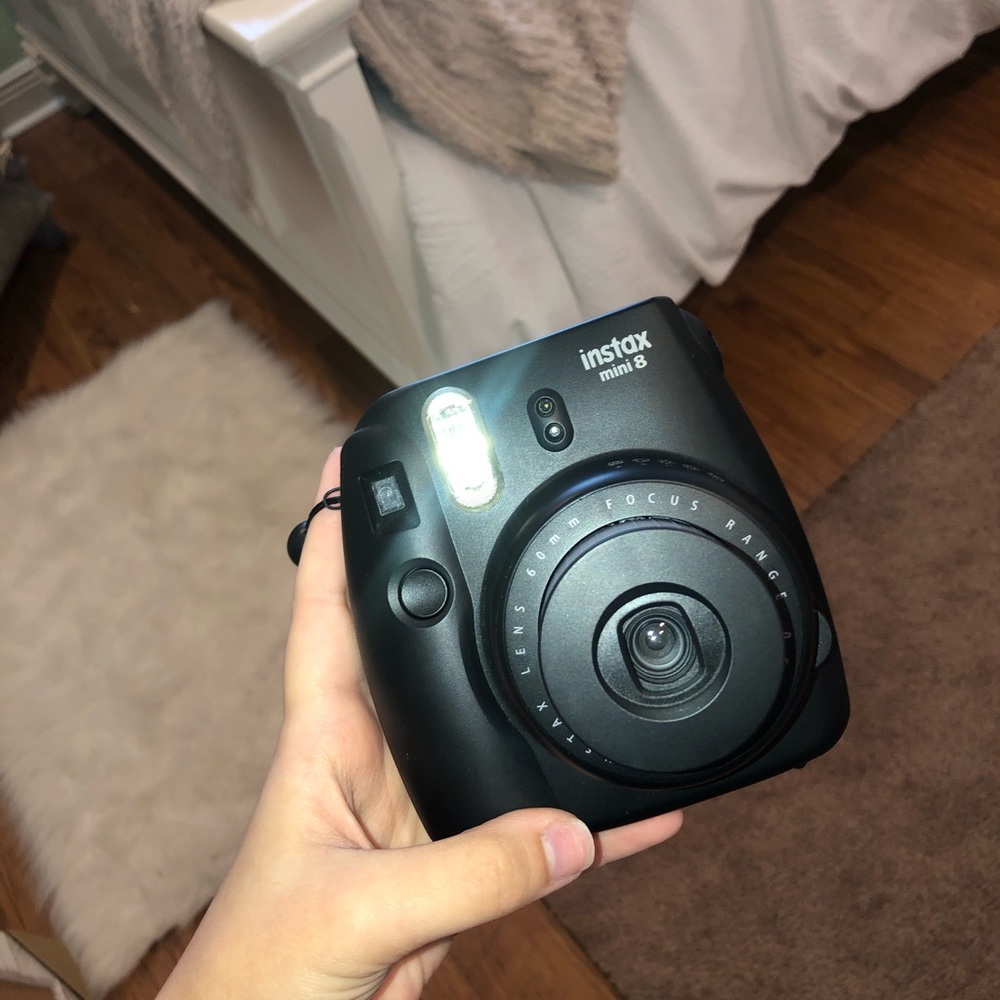 Black Polaroid camera